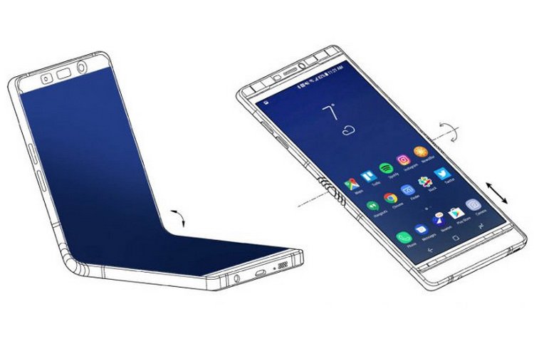 прототип гнущегося смартфона Samsung